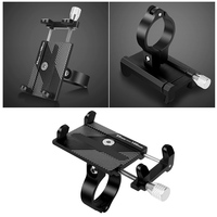 Universal Bicycle Phone Holder 21-31.8mm Handlebar Mount Adjustable 50-100mm Aluminum Alloy Lightweight Shockproof Full Screen