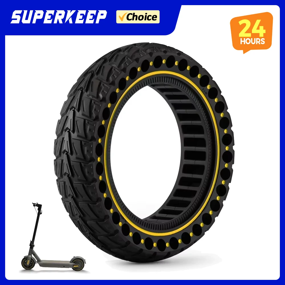 10x2.5 (60/70-6.5)Off-road Solid Tire for Ninebot G30 G30L G30D Electric Scooter Anti-slip Explosion-proof Tyre Strong Grip