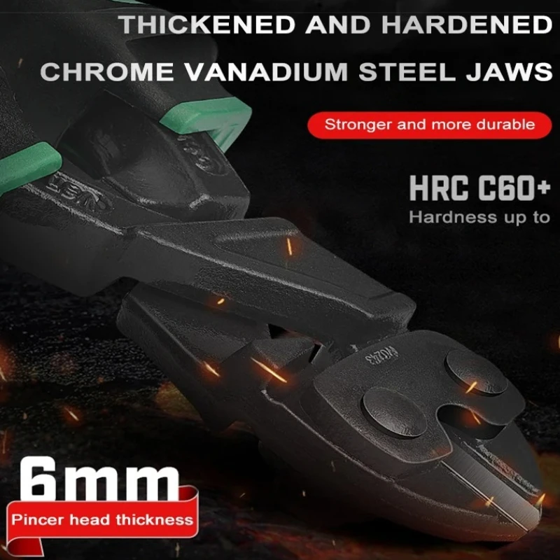 

Маленький сверхмощный кусачки для проводов, кусачки для проволоки, армирующие ножницы, кусачки, инструменты, мини-болторез, подпружиненный