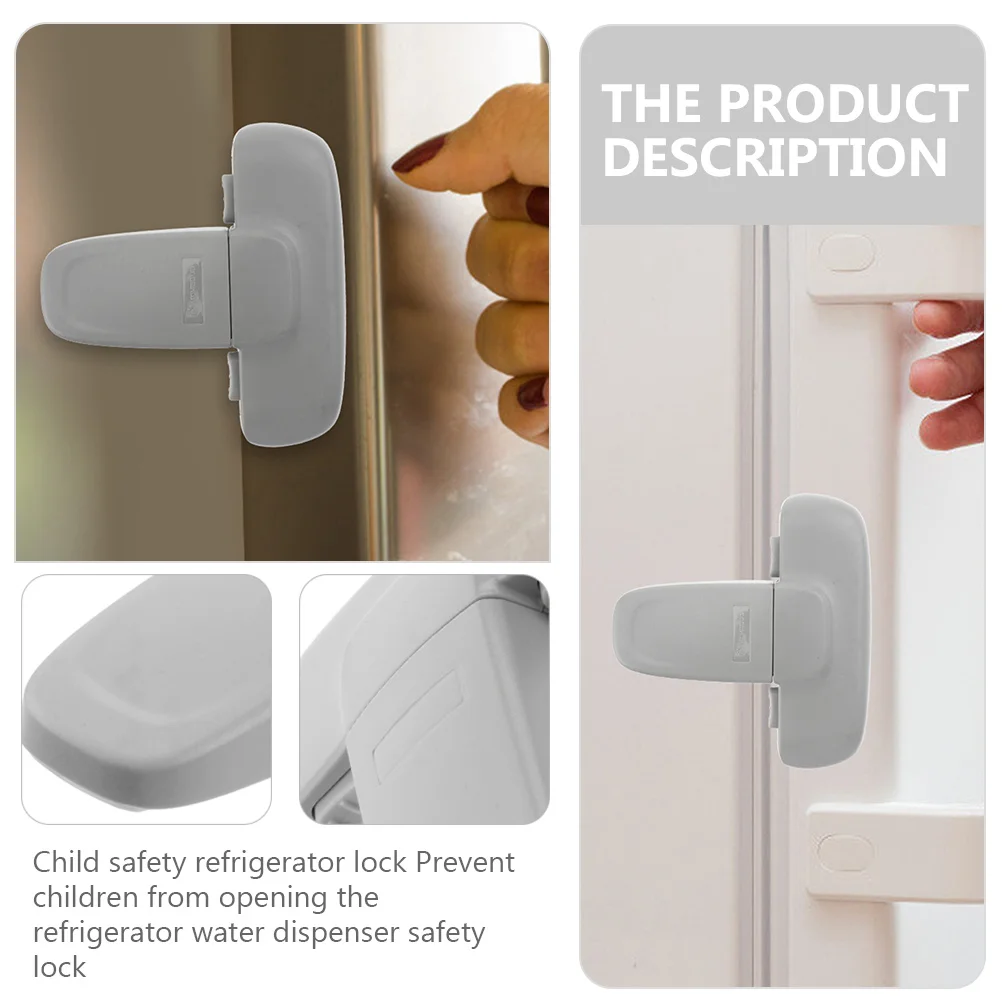 2 قطعة قفل الثلاجة قفل أمان الطفل لدرج الخزانة مكافحة قرصة مزلاج الأمن الطفل برهان السحابة أثاث المنزل