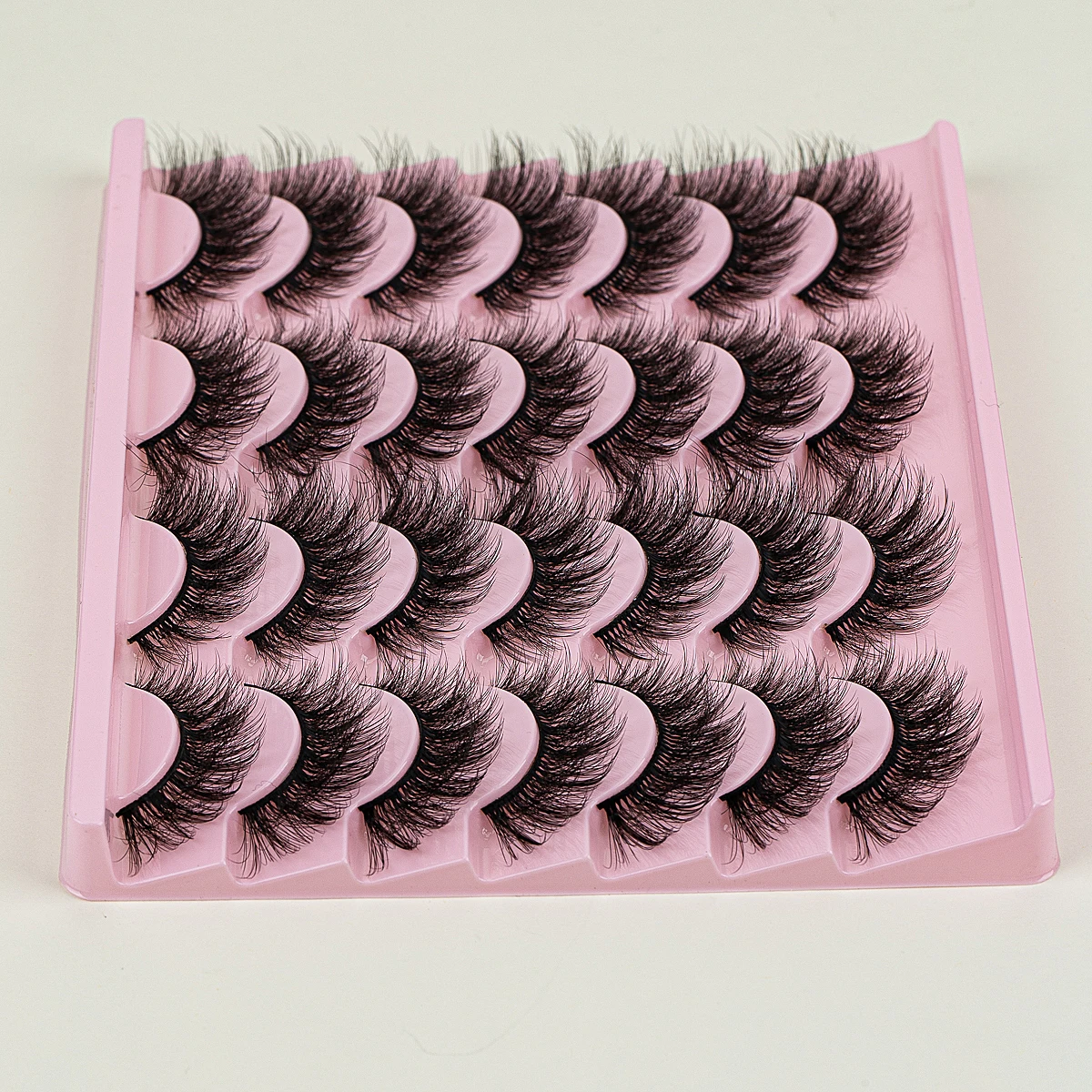 ISEEN 14 pairs Mink Eyelashes Natural False Eyelashes Cross Cluster Fairy 3D Faux Mink Lashes Extension