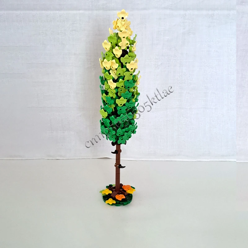 1291 PCS 사계절 포플러 MOC 맞춤형 모듈식 블록 창의적 디자인 교육용 DIY 소년 조립 장난감 선물