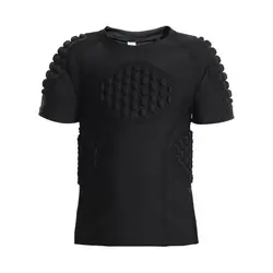 Kid's Padded Compression Shirt Rib Chest Protector Pad Shirt Paintball Football Training Sports Protective Gear