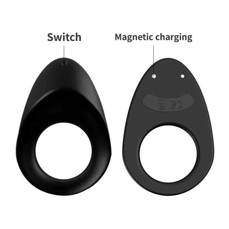 

Magnetic Charging Delay Ejection Men's Penis Rings Fashion Vibration Cock Rings Wearing Chastity Lock Cage Couple Use Adult Toy