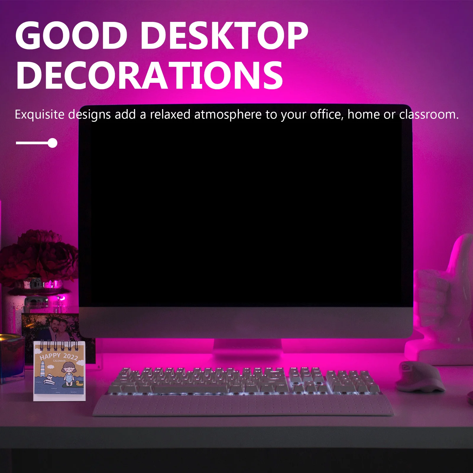 1pc Desktop Mini Calendar 2022 Monthly Schedule Planner Practical Note-Taking Calendar For Office Student Teacher Desk