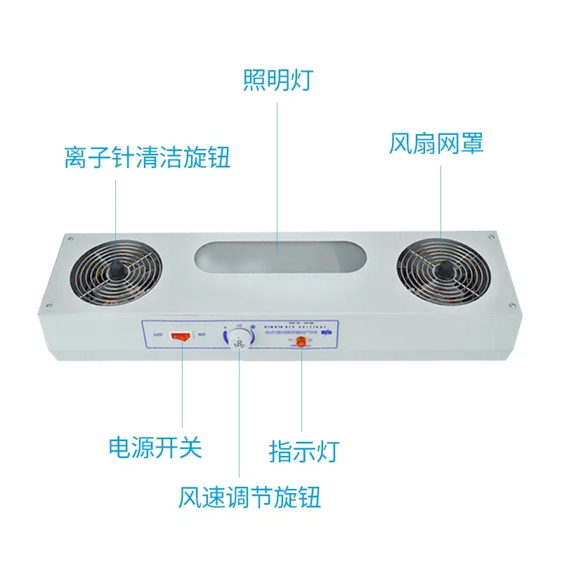 Industrial Static Eliminator Plasma Fan Suspended Desktop Horizontal Anti-static Ion Fan Static Eliminator