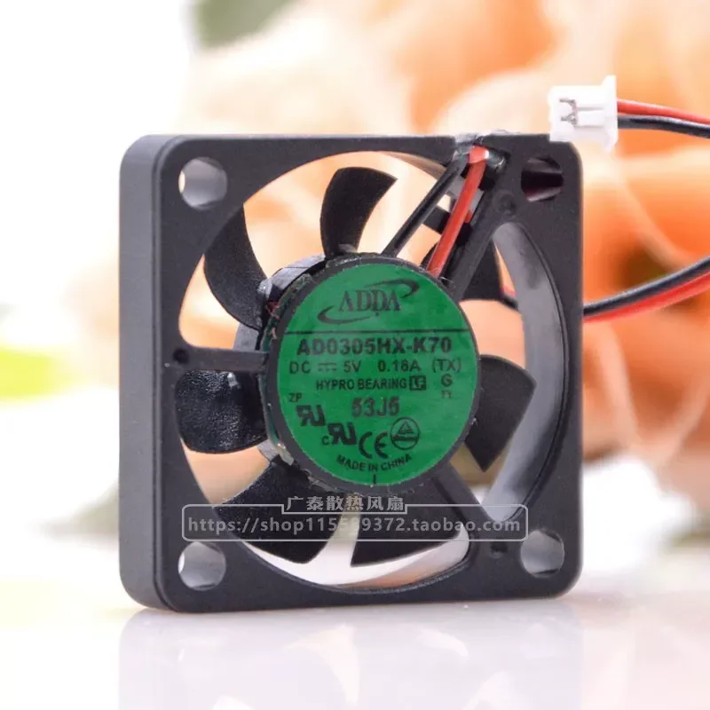 for ADDA AD0305HX-K70 5V 0.18A 3006 2-Wire Ultra-Thin Micro Cooling Fan 3CM