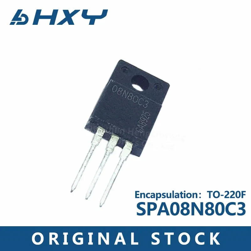 5PCS SPA08N80C3 silkscreen 08N80C3 TO 220F MOS FET 8A 800V