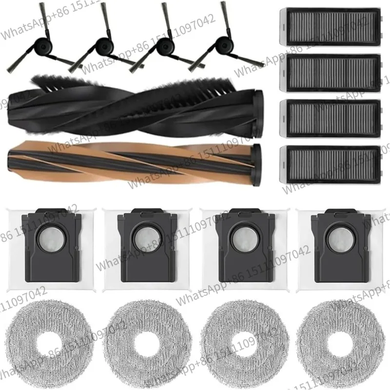17 Piece Replacement Set Compatible with Dreame X50 Ultra Complete X50 Ultra L50 Pro Ultra X50 Master 1 Main Brush 4 Filters