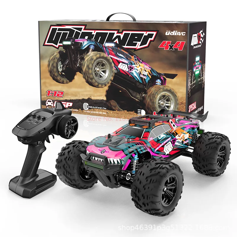 Udir carro de controle remoto, 1:12 Ud1201 Ud1202, carro de alta velocidade da liga 4wd, escalada ao ar livre, veículo off-road, brinquedo modelo simulação, presente