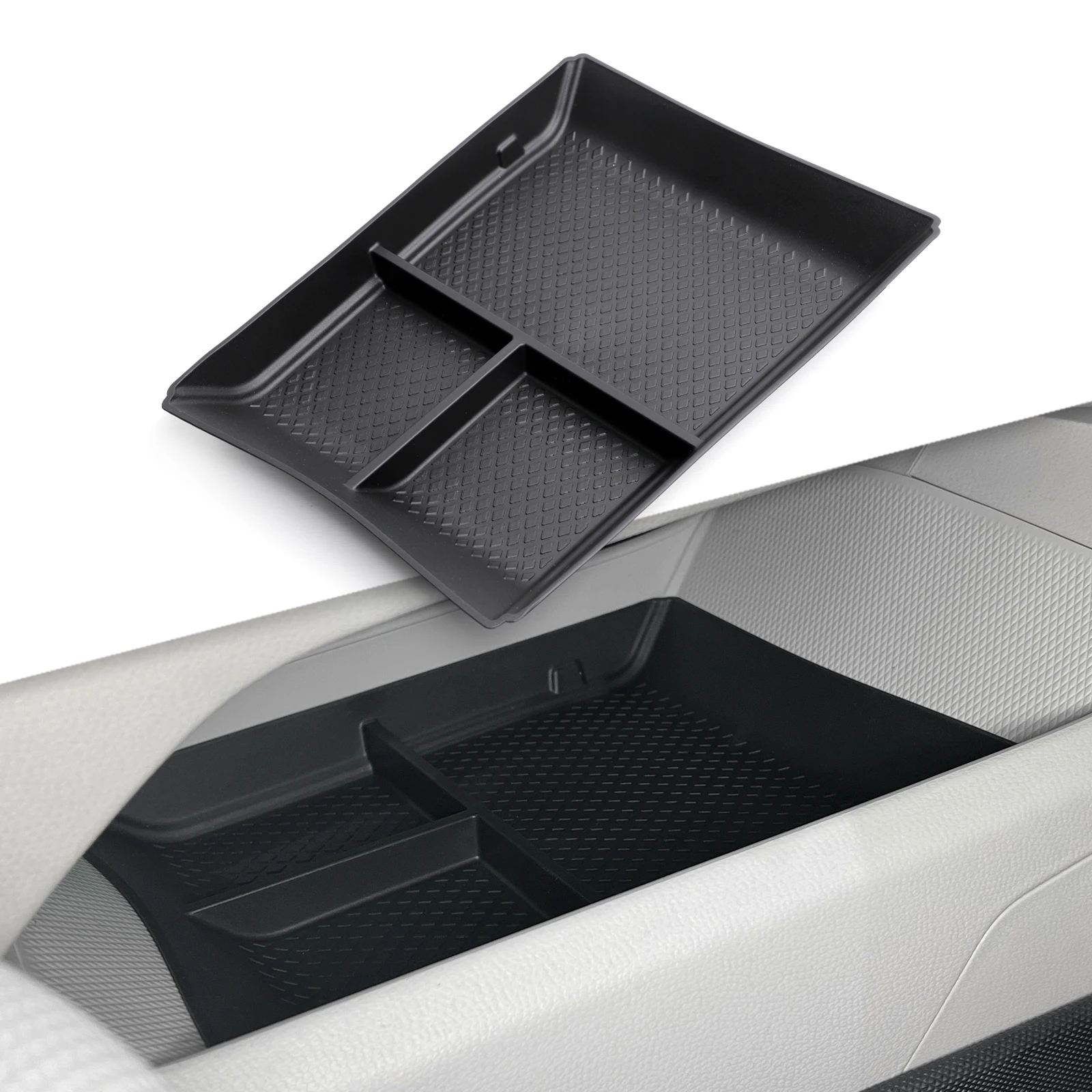 Center Console Storage Box for VW ID.7 ID7 Car Central Lower layer Tray Organizer Accessories Tidying TPE