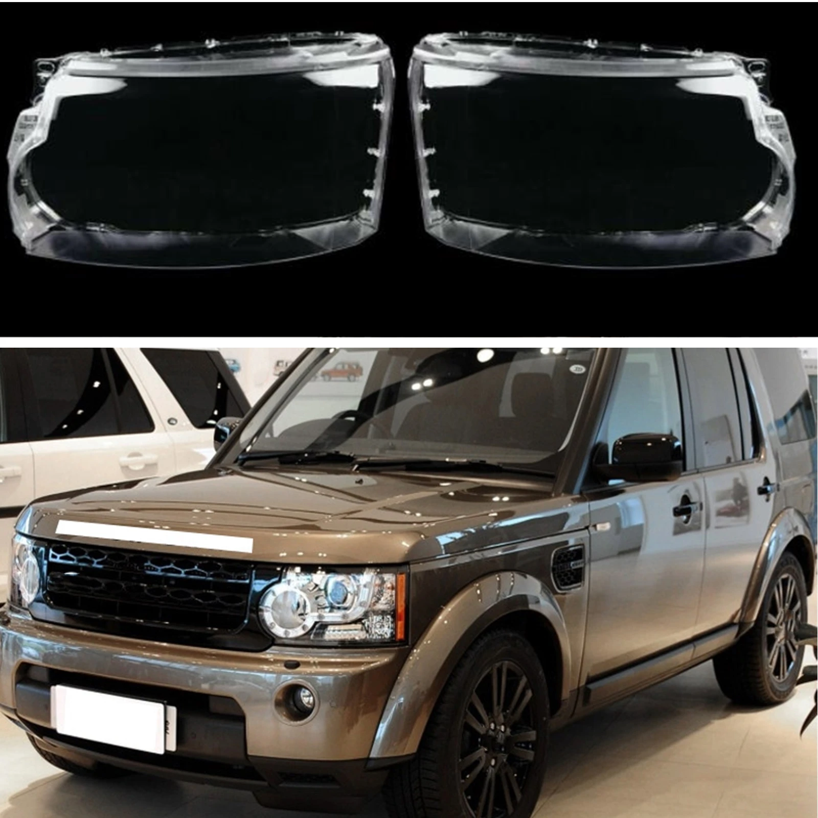 

Pair Headlight Lens Cover For Land Rover Discovery 4 LR4 2010-2013 Clear Headlamp Shell Front Head Light Lamp Case Lampshade Cap