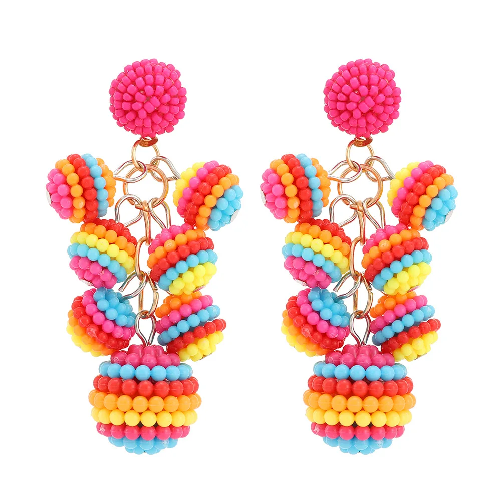 19 Styles Fashion Fuchsia Multi Color Party Luxury Brand Drop Earrings for Women Wholesale Fuchsia Earring Jewelry