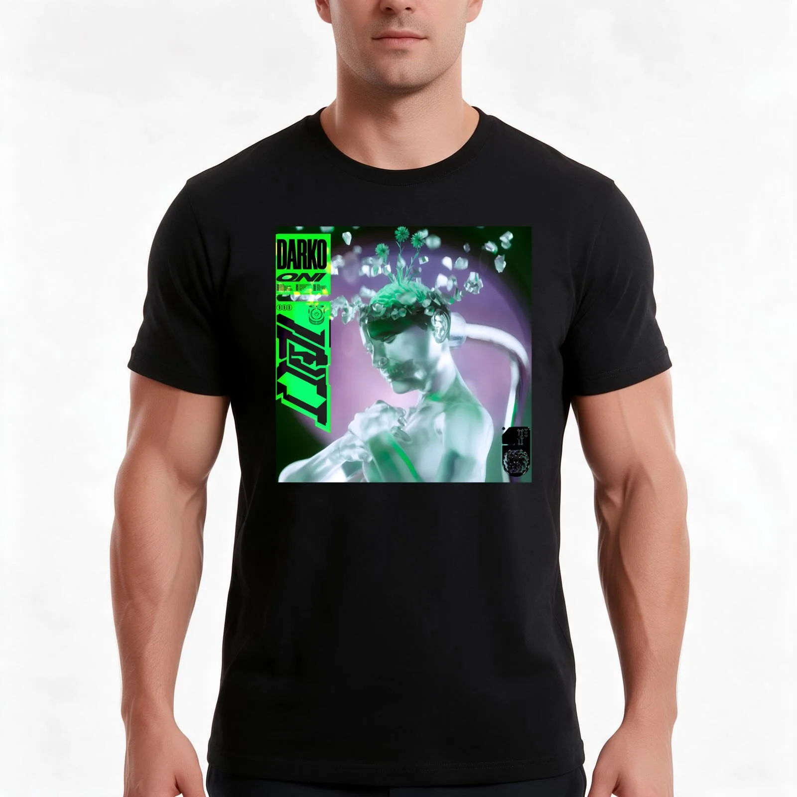 darko us Album T-Shirt, Summer Casual Cotton Tee, Oversized Streetwear Tops, Vintage Graphic Print, Loose Fit Short Sleeve