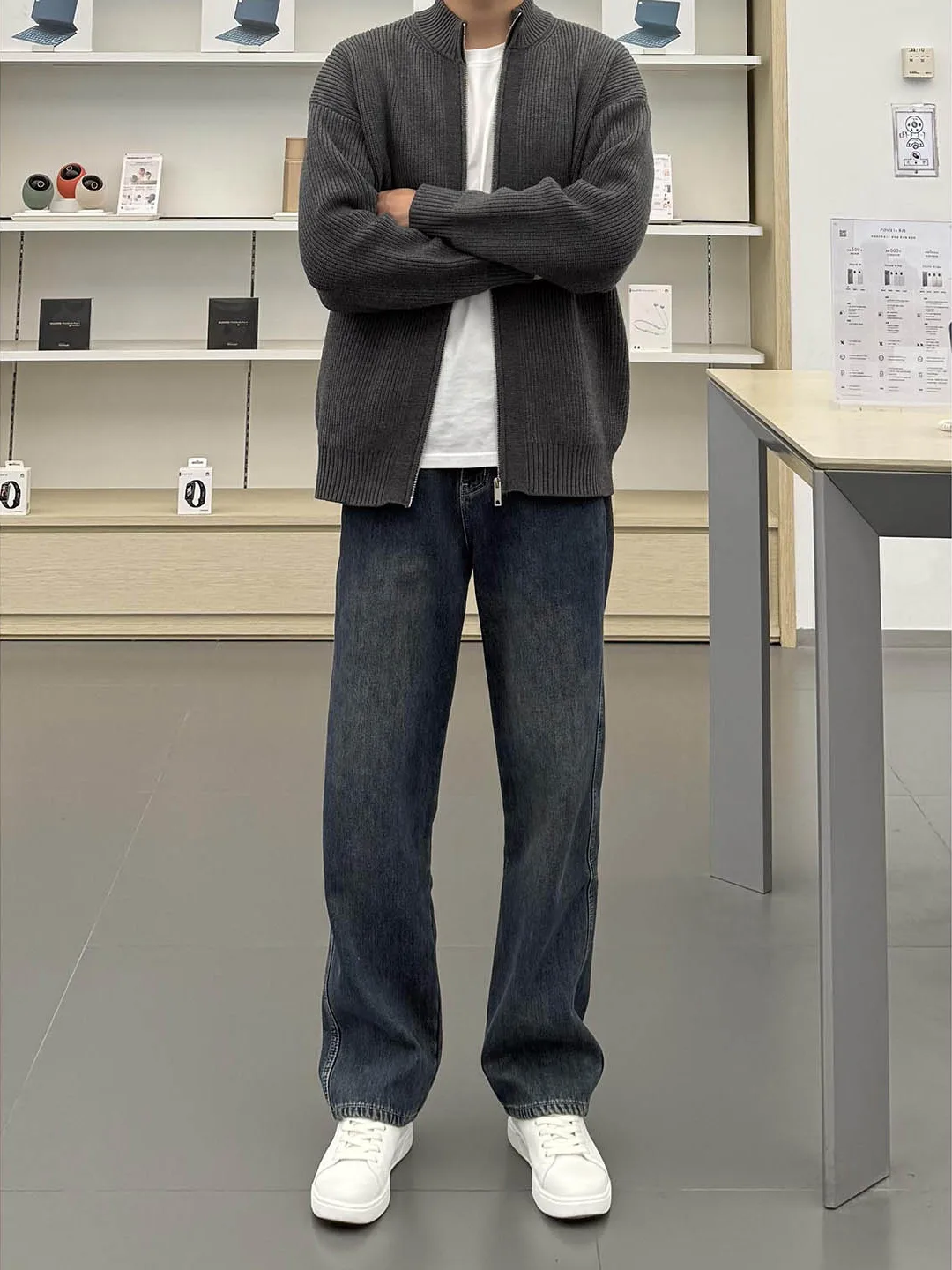 

Мужские джинсы прямого кроя в стиле ретро, темно-синие, с флисовой подкладкой, зауженные, осенне-зимние, узкие, с расклешенными штанинами, Cleanfit