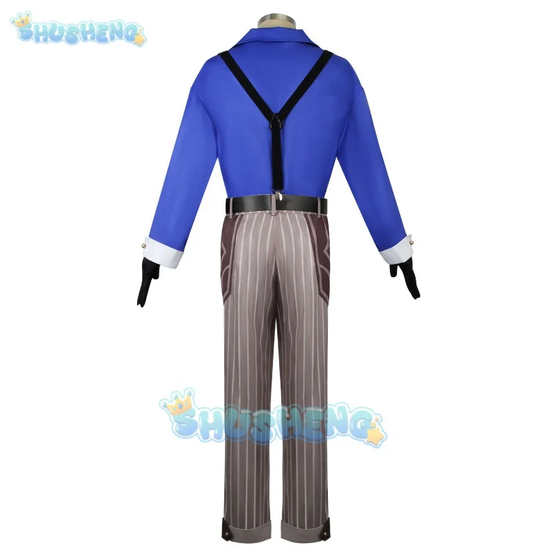 Genshin ชุดทั้งชุดคอสเพลย์อัลเบโด้ M & G อัลเบโด้ส่งผลกระทบสำหรับผู้ชายเครื่องแบบประจำวันชุดการแสดงงานปาร์ตี้