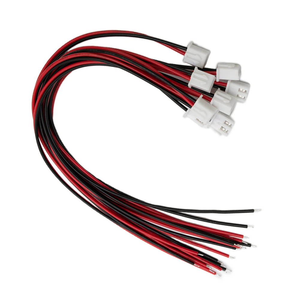 With Wires 150mm Tool Connector Plug 10 Sets 2 Pin 24AWG Accessory Connector JST XH2.54mm Mini Plug Replacement