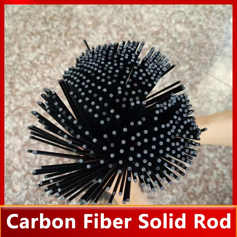 5-20PCS Carbon Fiber Rods for RC Plane DIY High Strength Lightweight Solid Bar 1mm-10mm Diameter 500mm Length Carbon rods