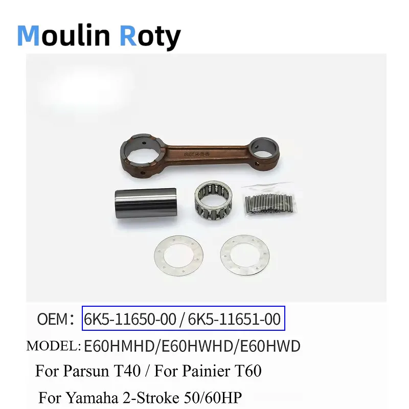 

Коленчатый вал 6K5-11651-00 6K5-11650-00-00 Подходит для подвесного мотора Yamaha, 3-цилиндровый, 60 лошадиных сил, 50 лошадей, 6K5