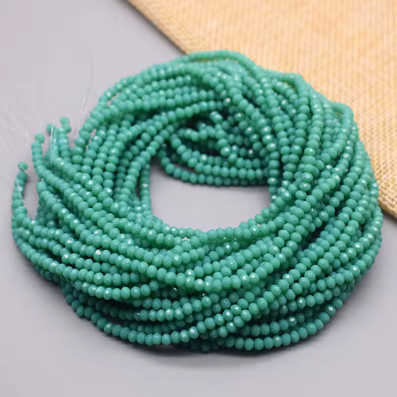Yanqi 2 3 4mm Rondell Austria Faceted Crystal Beads Round Glass Beads Loose Spacer Beads for Jewelry Making DIY - Image 22