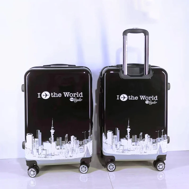 Cartoon Travel Suitcase 24 inch ABS+PC Carry on Rolling Luggage Korean Version of the Cute Trolley Suitcases on Wheels