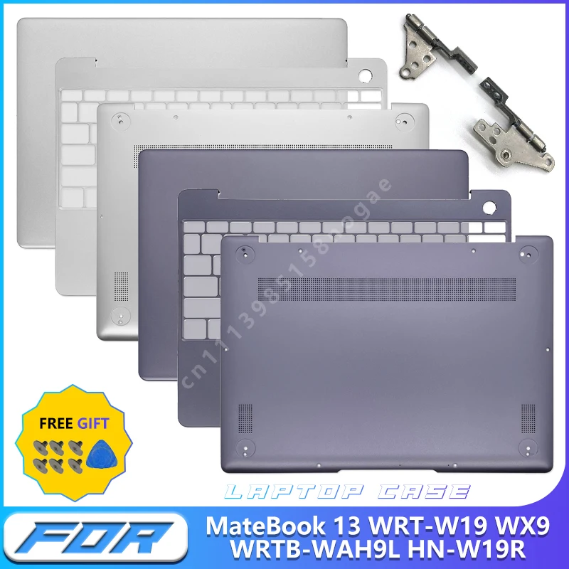 Replacement Laptop Parts For MateBook 13 WRT-W19 WX9 WRTB-WAH9L HN-W19R, LCD Back Cover Front Bezel Palmrest Bottom Case Hinge