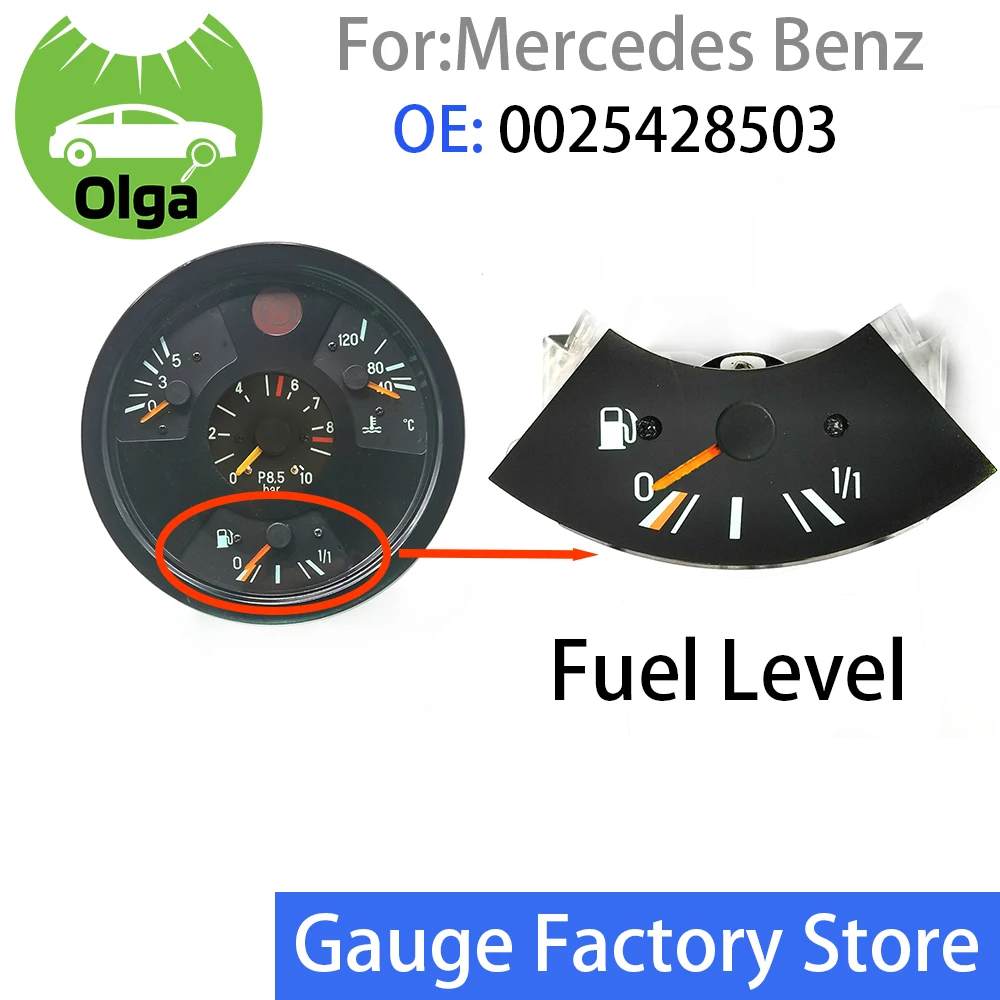 For Mercedes Unimog Truck & Bus Oil meter Gauge 0025428503 Olga gauges Fuel gauge