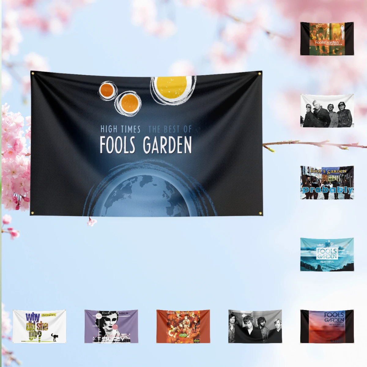 Music Band Flag for F-Fo-o-l's G-Ga-rd-e-n Fans Banner campaign gathering apartment porch Decor backdrop