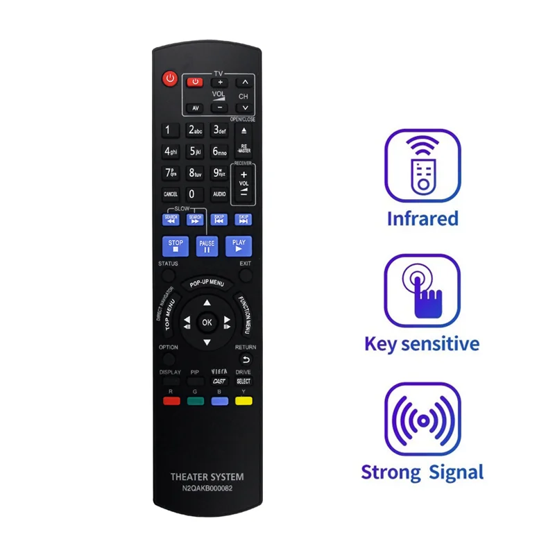 Replace N2QAKB000082 Remote Control for Panasonic Blu-Ray Disc Player DMP-BD65 Dmp-BD45