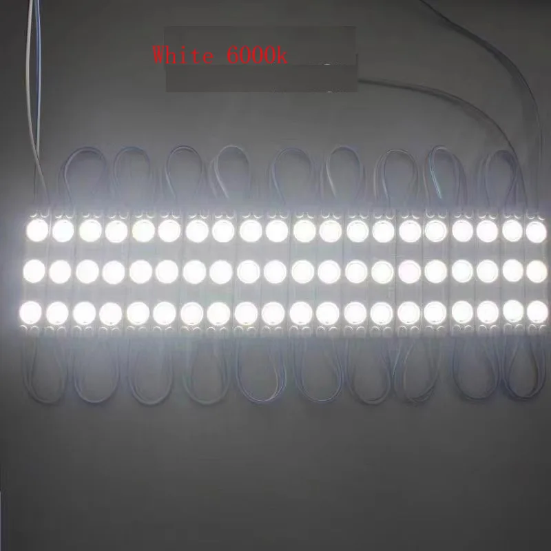 Módulo LED de lente de inyección personalizada, 20 piezas, 3000k, blanco natural, 4000k, 6000k, 10000k, rojo, verde, azul, amarillo, rosa, retroiluminación de letrero de personaje