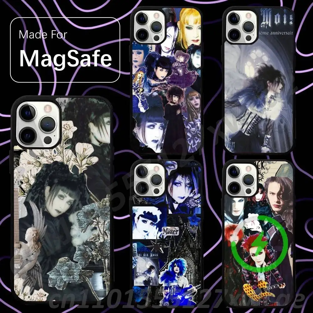 Malice Mizer Rock Band For Magsafe Wireless Charger Case For iPhone 15,16,17,13,14,11,12,Pro,Max,Plus,E,Air,Mini Cover