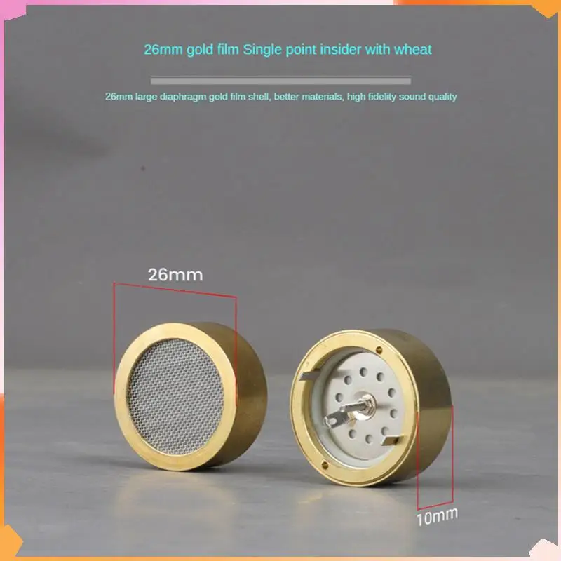 3Pcs 26Mm Copper Condenser Microphone Cartridge Capsule Replacements Large Diaphragm Microphone