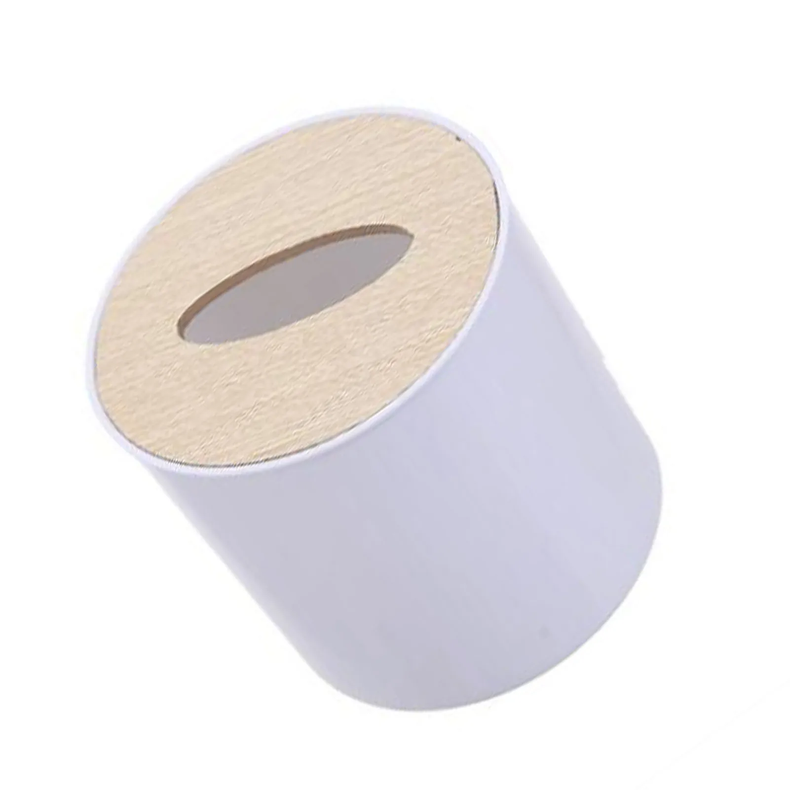 

Roll Tissue Box Holder Wooden Large Capacity Simple Paper Towel Box for Bedroom Office