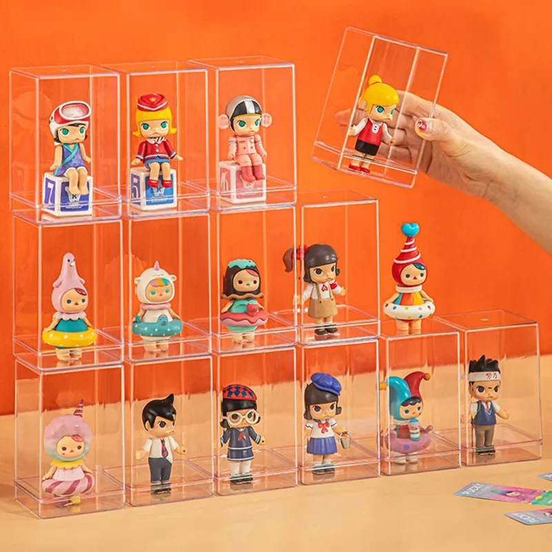 Hand-made Doll Acrylic Clear Display Stands Model Transparent Organizer Rack Figures Blind Box Storage Shelf Decorative Shelves