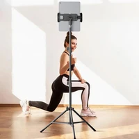 Soporte de suelo para tableta con trípode ajustable 360 °   Soporte giratorio, 24"" - 65"" de altura para tabletas de 4-14"", soporte universal plegable y portátil