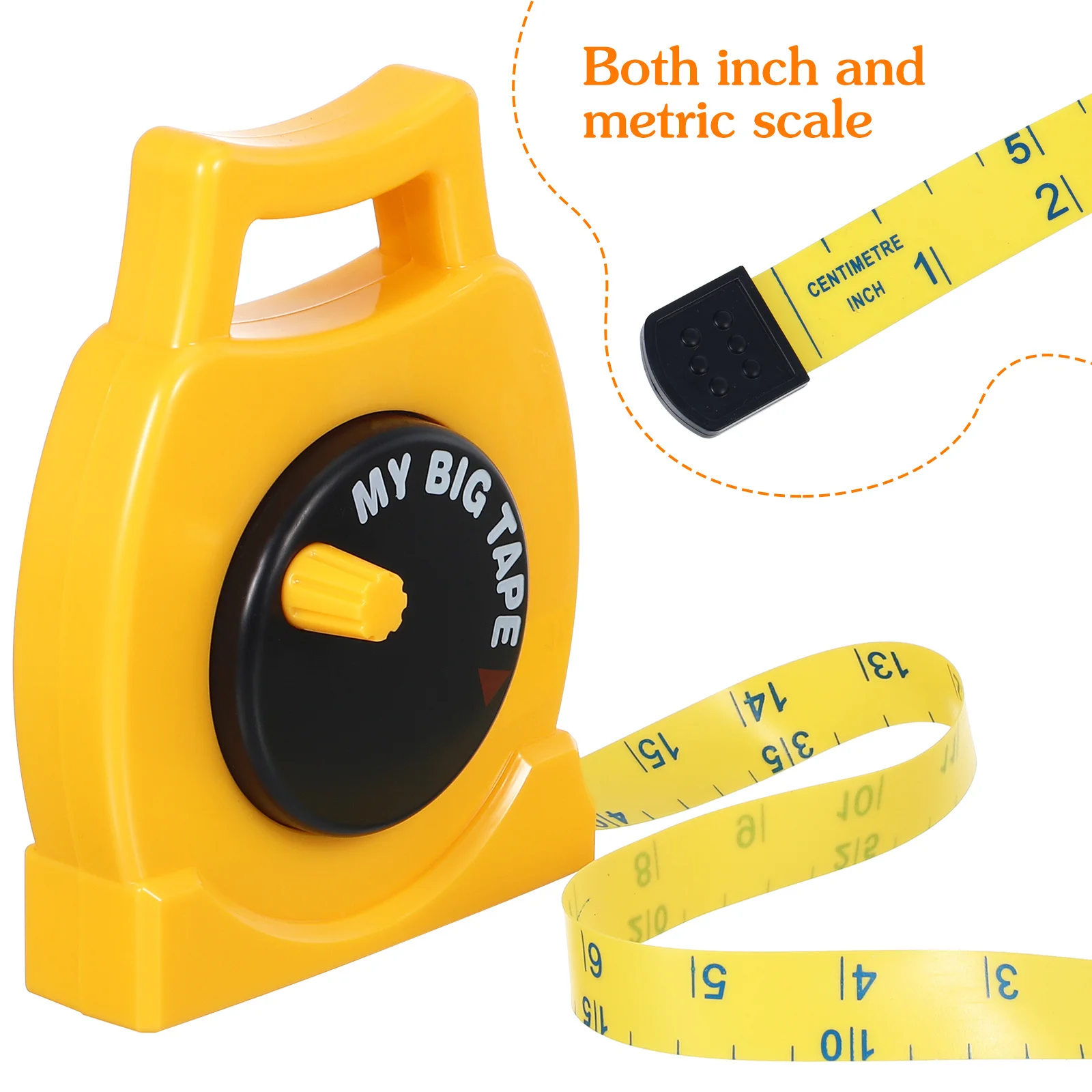 

1pc Children Tape Measure Lightweight Small Hand-Wound Inch Centimeter Learning Tool For Kids Over 3 Years Plastic Tapeline