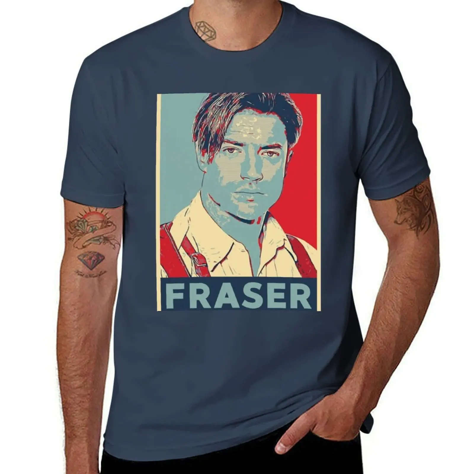

BRENDAN FRASER T-Shirt man t shirts for men cotton t shirt pack T-Shirt