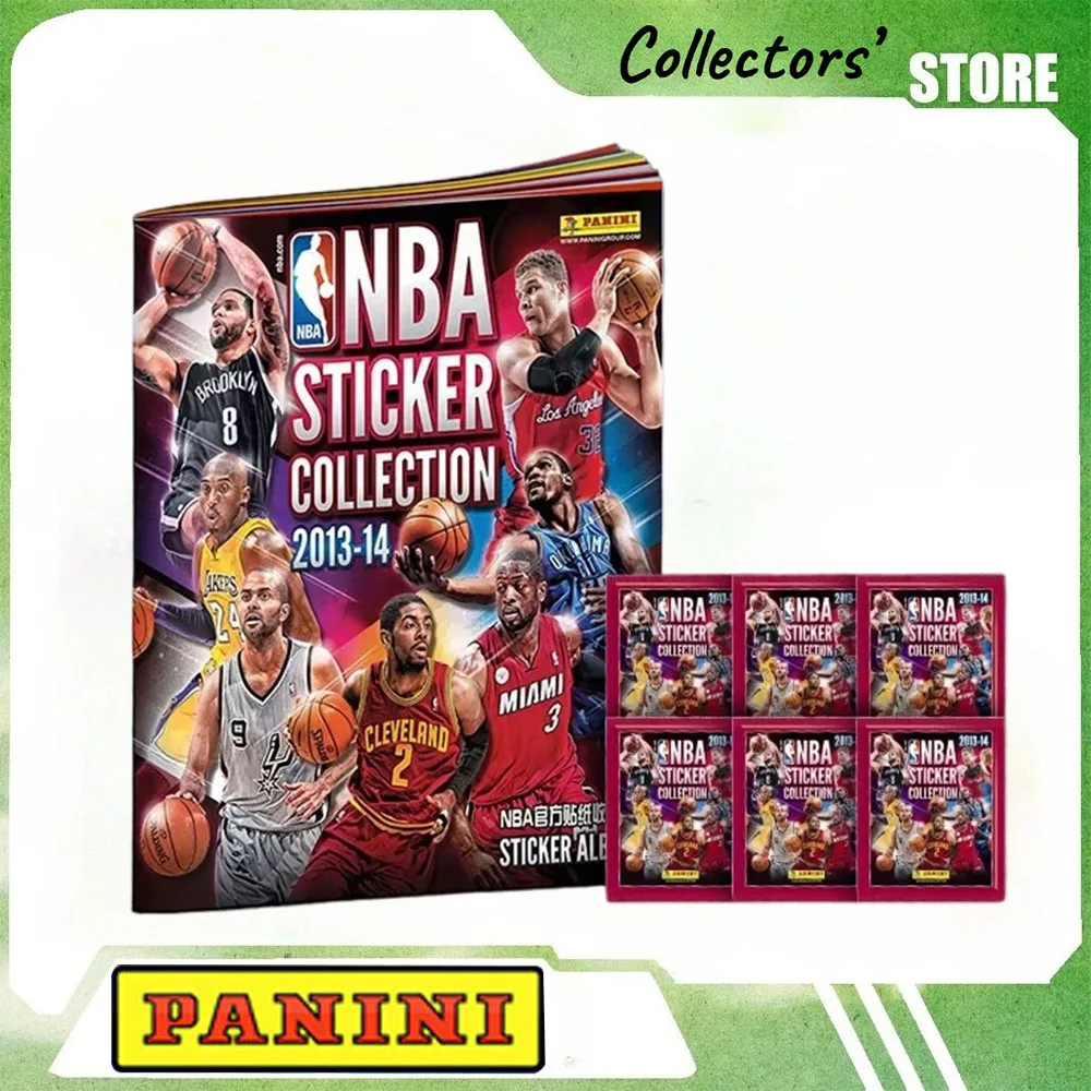 2013-14PANINI Basketball League Athlete Collectible Sticker Set Authentic Factory Unopened Rare Metallic Foil Vintage Hobby Gift