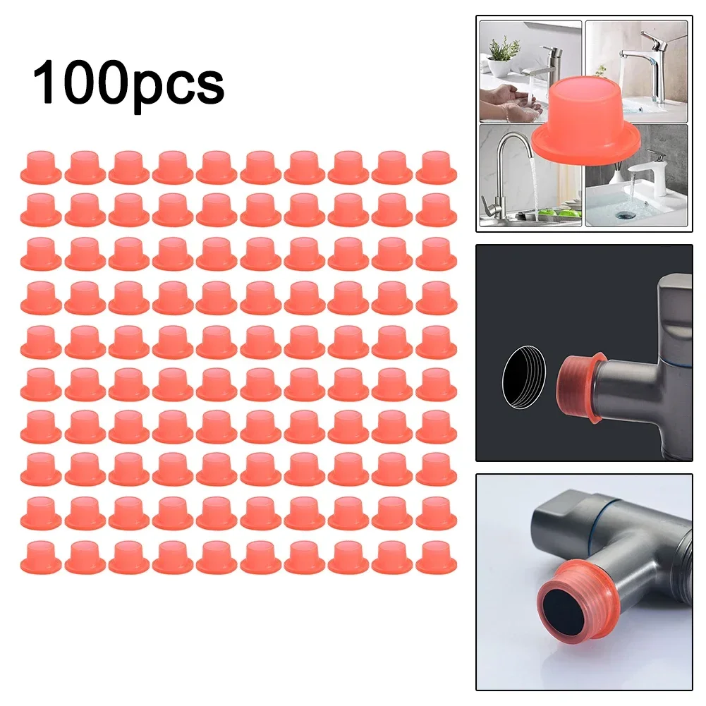 100pcs Faucet Leak-Proof Sealing Gasket Silicone Plug For Faucet Triangle Valve Bathroom Faucet Sealing Ring