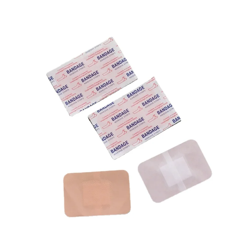 50pcs/set Large Skin Wound Patches Band Aid Square Shaped Hemostasis Plasters Elestic Breathable Adhesive Bandages 7.5*5cm