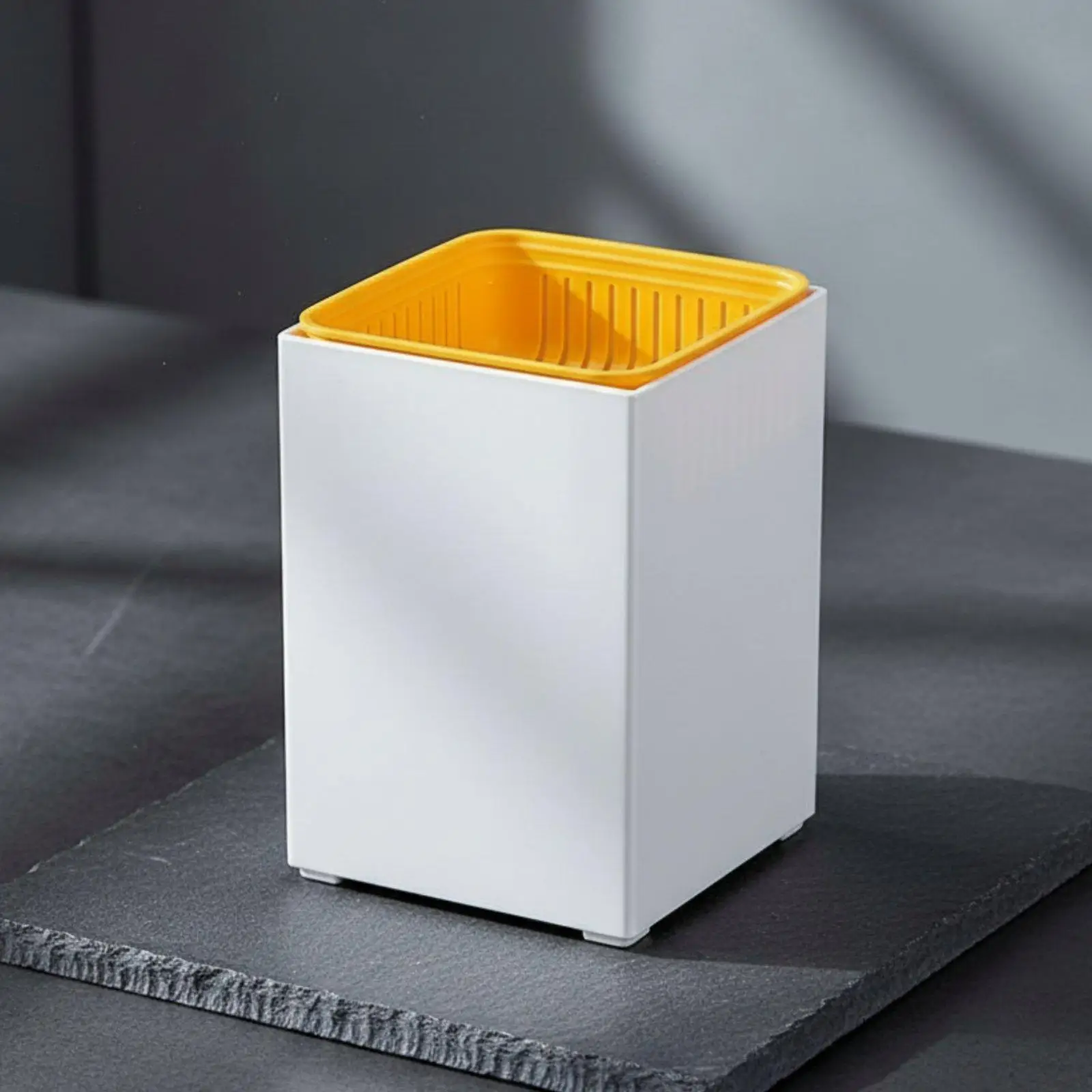 Residue Bucket Compact Rectangular Waste Bin Desktop Trash Container for Office Tea Residue and Snack Wrappers