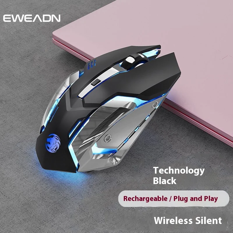 무선 블루투스 듀얼 모드 무소음 충전 게이밍 기계식 마우스 (e스포츠/사무용) - 저소음 클릭 마우스