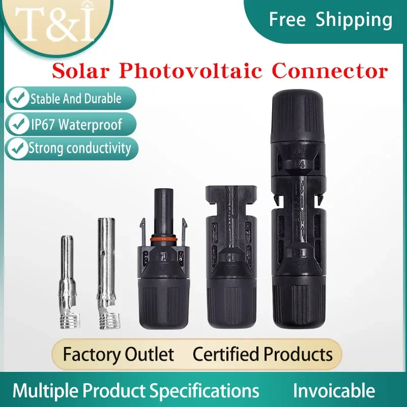 

10/50/100 Sets 1000V/1500V DC 30A/50A Solar PV Connector Male And Female Plug Photovoltaic Module Wires And Cables Connector