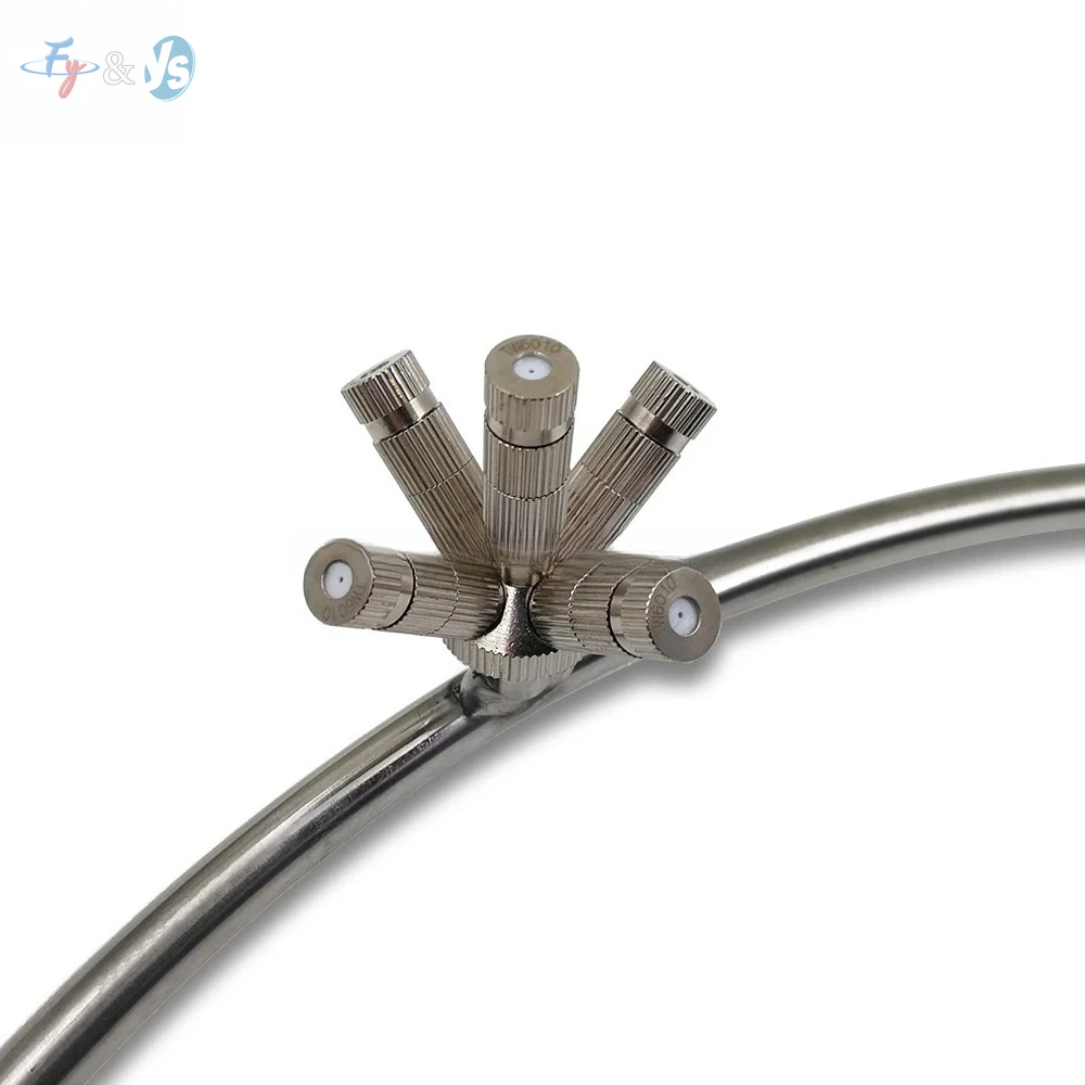 Stainless Steel Fan Misting Ring High Pressure Fog Ring Mist Cooling Ring Outer Diameter 10‑50mm For Cooling Humidification