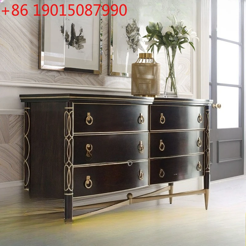 

Легкий роскошный входной высокий шкаф в стиле ретро, неоклассический, современный, из цельного дерева, прихожая, прихожая, шкаф для гостиной