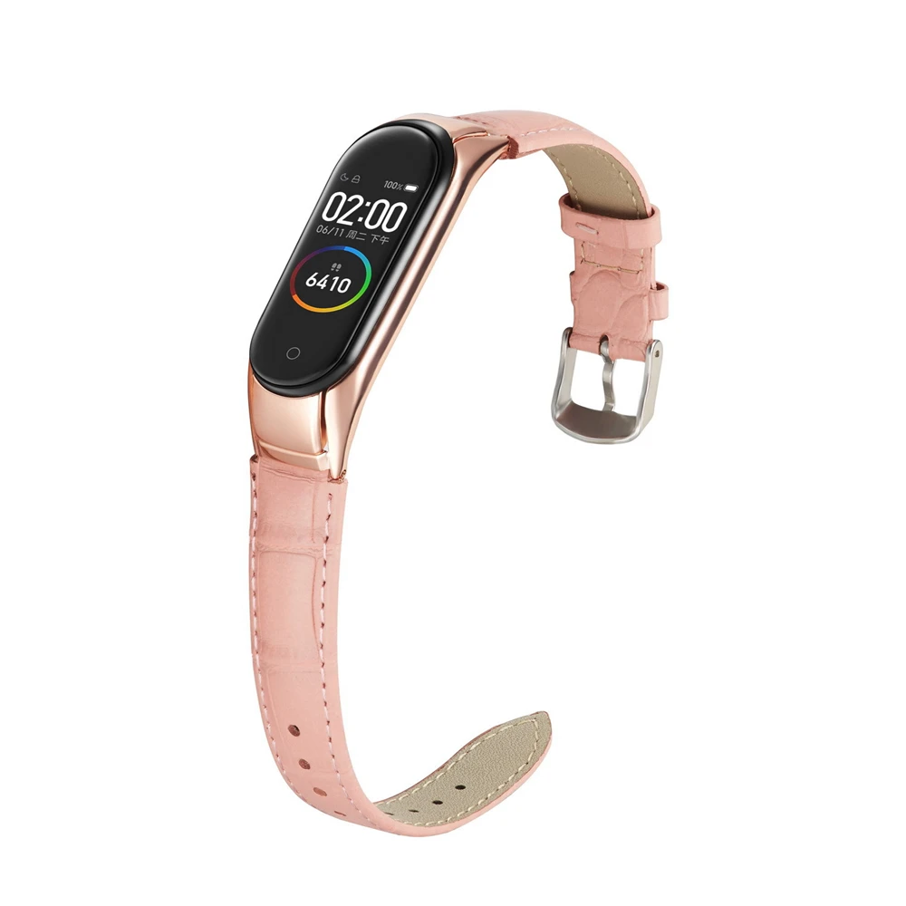 Leather Strap With Case For Xiaomi Mi Band 8 7 6 5 4 3 Women Men Watch Bracelet Belt For Mi band 8 7 6 5 Band Correa