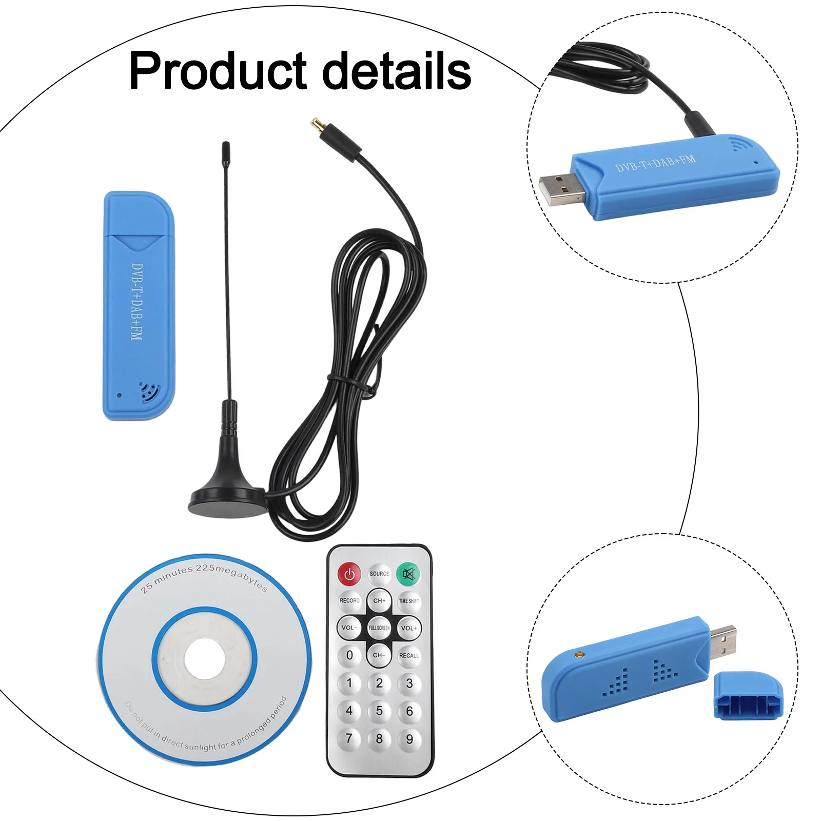 

Plastic Digital TV Tuner Digital TV Tuner Digital TV Tuner For Window Ready-to-use With Antenna Digital TV Tuner