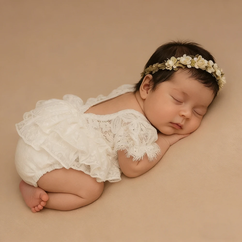 ملابس تصوير للمواليد الجدد، فس - مراجعة Newborn Baby Girl Romper Floral وسعره