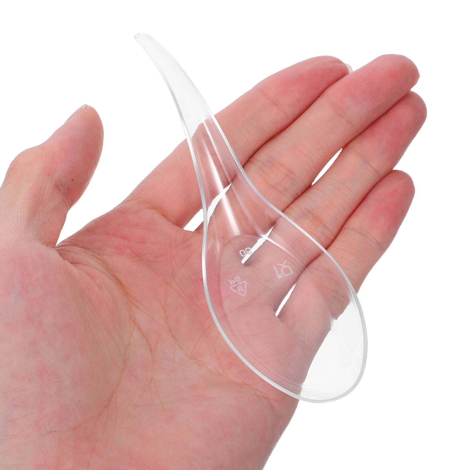 

100 Pcs Appetizer Spoons 4.7 Inch Transparent Sturdy Tasting Spoon Dessert Soup Sushi Dipping Sauce Mini Plastic Serving