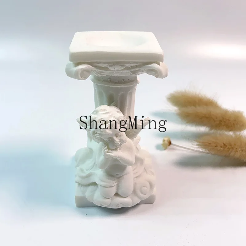 

PYH resin ball seat, crystal ball base, Roman column, little angel, spherical ore standard storage ornament